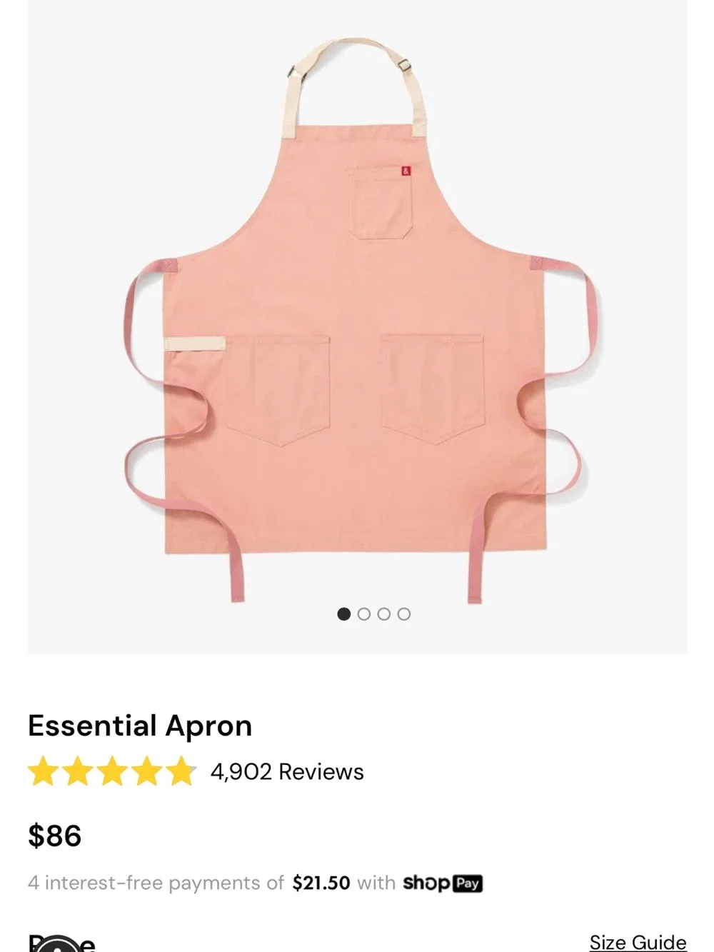 Hedley & Bennett Essential Apron in Rose Pink